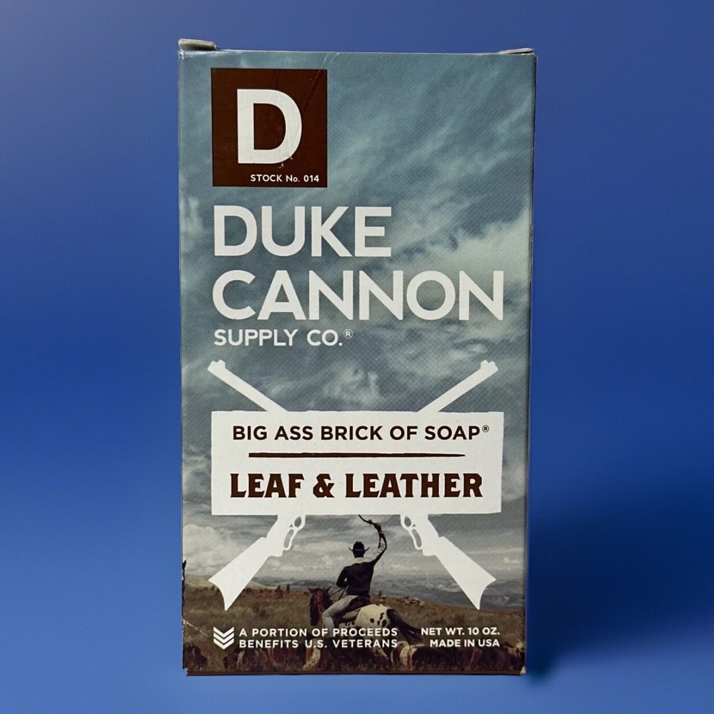 Duke Cannon Big Ass Brick Of Soap Leaf & Leather 10 oz **NEW IN BOX**